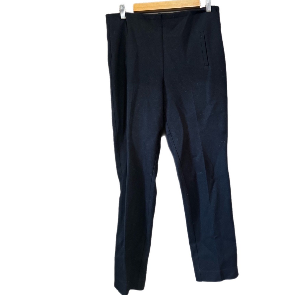Chico's Pull On Ankle Pants Women 0.5 Black Excellent Slim Leg Stretch Trouser